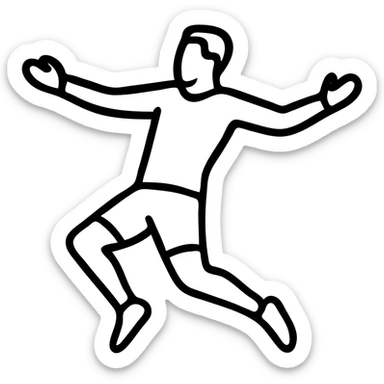 Cristiano Ronaldo with his famous 'Siuuu' celebration pose, jumping with arms out sticker