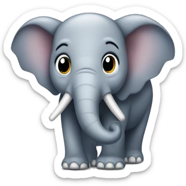 elefante encima de un ratón  sticker