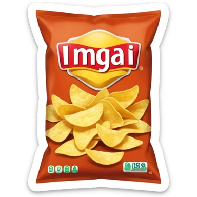 A bag of chips called HRAJ sticker
