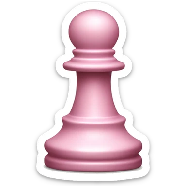 A light pink chess pawn sticker