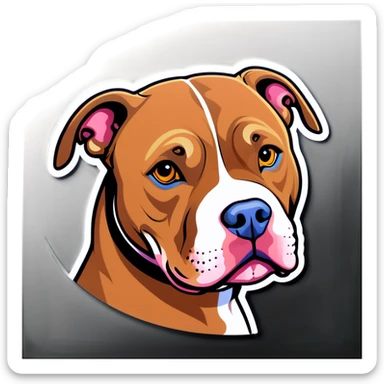 Pitbull dog Leia  sticker