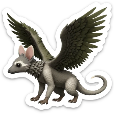 "Trico" the Last Guardian, with wings, full body sticker