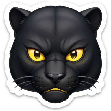 angry panther animal sticker