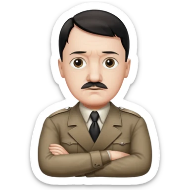 hitler crossing his arms to signal no sticker
