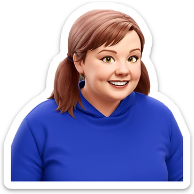 smiling girl in kitchen sticker