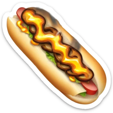 Sandwich sub in flames sticker