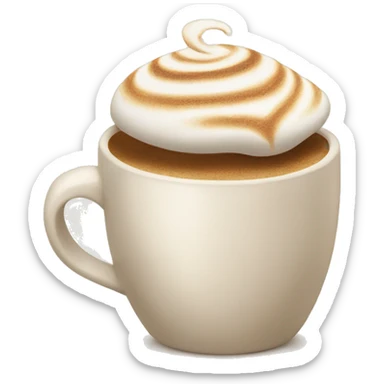 cappucino heart cup sticker