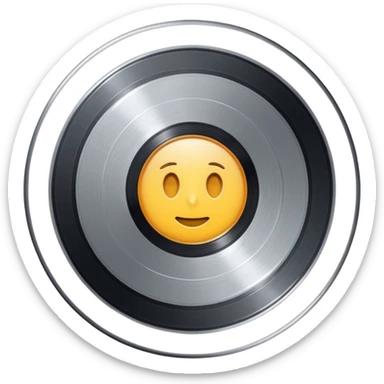 platinum vinyl record with a white middle sticker