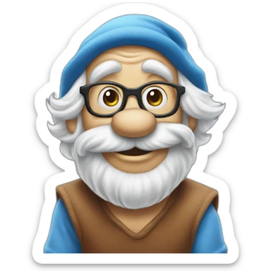 Drawing old Smurfs sticker