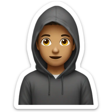 Boy with hoodie sticker