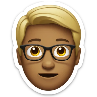 Young men With glasses  sticker