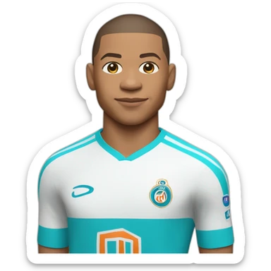 Mbappe avec le maillot de l’OM sticker