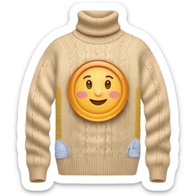 beije turtleneck sweater sticker