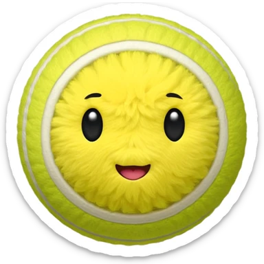 Tennis ball sticker