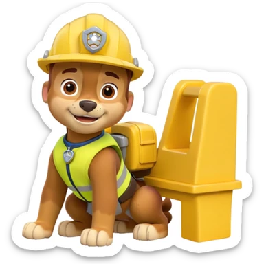 paw patrol rubble sticker