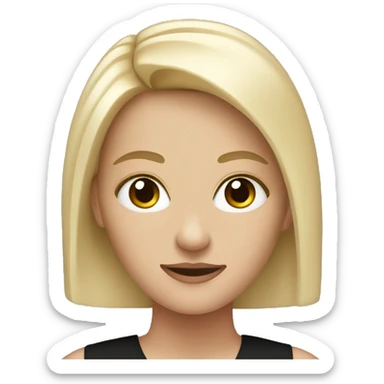 White woman with black aestetic dress sticker