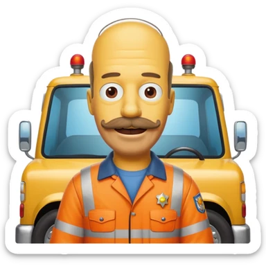 Tow Truck Homer Simpson sticker