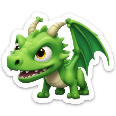 dragón fueria nocturna de la película como entrenar a tu dragón , adorable y con ojos verdes  sticker