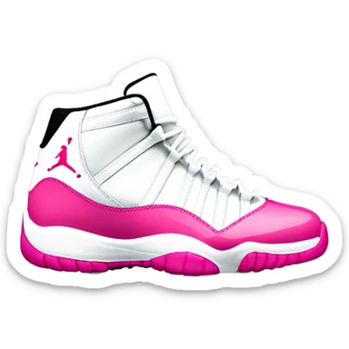 Pink and white Jordan 11 sticker