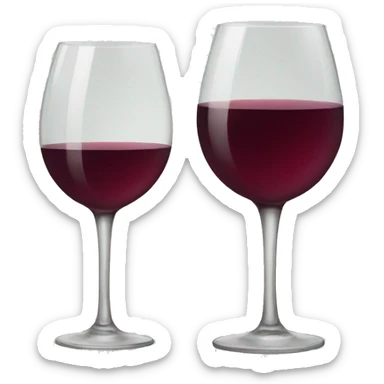 A glass of wine sticker