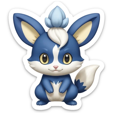 Meowstic-Emolga-Minccino-fusion sticker