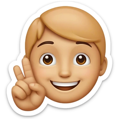 cute smiling emoji making an ok with hand sticker