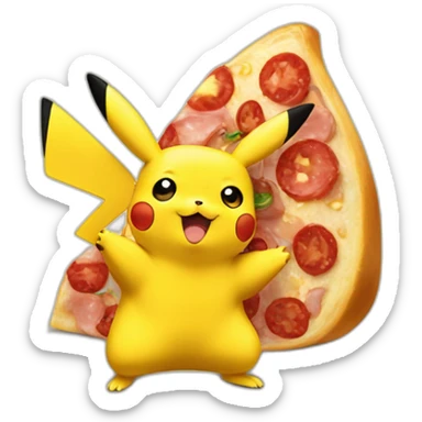 Pikachu qui fait un tchécoslovaque à salameche sticker