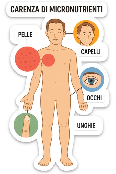 corpo umano in carenza di micronutrienti in italiano sticker