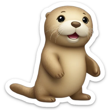 sea otter doll  sticker