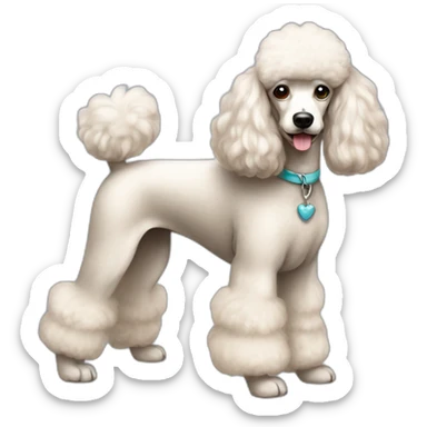 Dog Standart Poodle full-height sticker