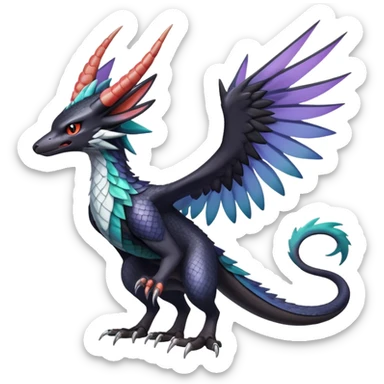 Shiny Dark Nargacuga-Trico-Noivern-Hybrid (Full body) sticker