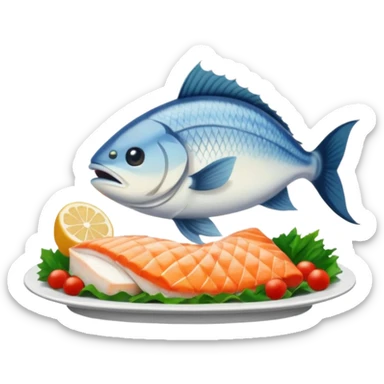 Create a logo using this image.  The wording should read: The Fishwife Founder Feast  sticker