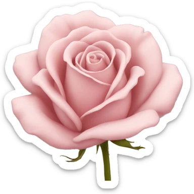 dried Pastel pink Rose  sticker
