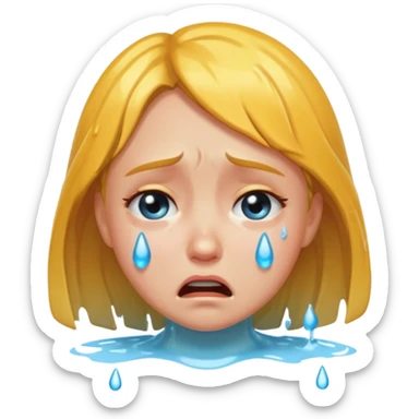 Ağlayan kız sticker