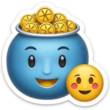 Голубой бантик sticker