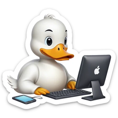 A duck coding websites sticker