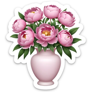 Create a peony flower buket emoji sticker