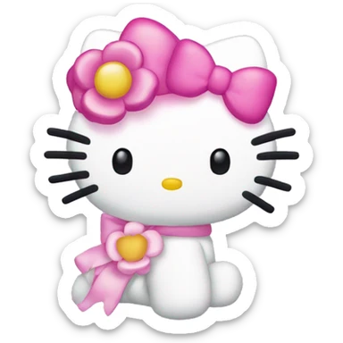 Hello Kitty with ྀིྀི sticker