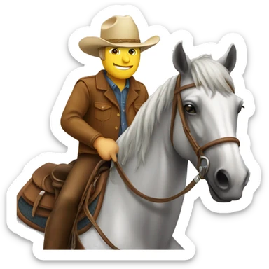 Horse Riding a Cowboy sticker