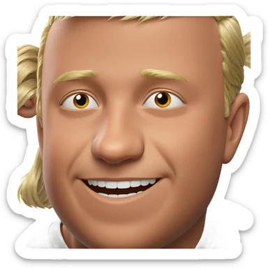 happy blonde boy portrait sticker