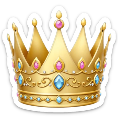 delicate princess crown sticker
