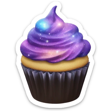 Galaxy frosted cupcake  sticker