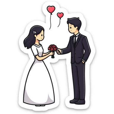 romantic couple date night sticker