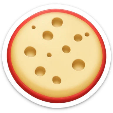Full red cheese sticker