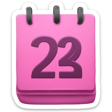 The number 22 written on a pink calendar sticker