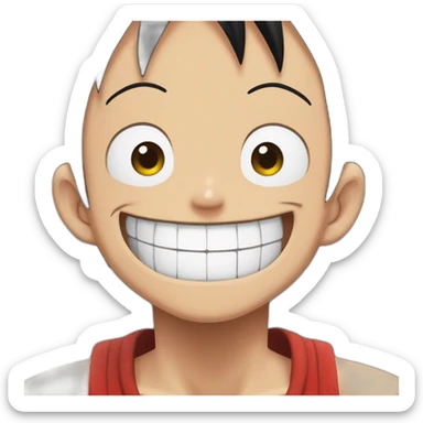 Monkey D Luffy big smile (don’t forget his usual scar) sticker