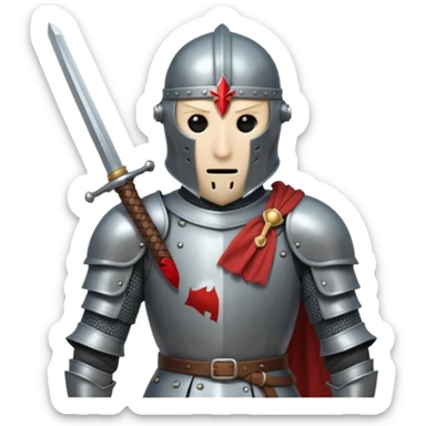 Headless Knight with Sword close up sticker