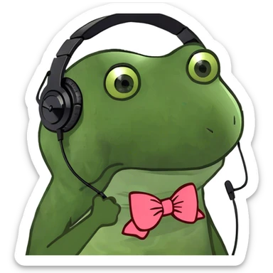 Headphones with a bow  sticker