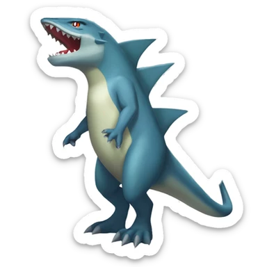 Sharpedo-Charmeleon-Gible-Larvitar-Fakémon Full Body sticker
