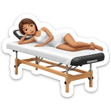 woman having massage sticker